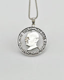 India - Silver Gandhi Centennial Cut Coin Pendant
