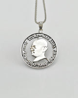 India - Silver Gandhi Centennial Cut Coin Pendant