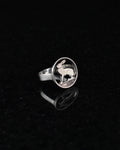 Ireland - 3 Pence Cut Coin Ring with Sterling Band (Hare)