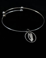 Ireland - 3 Pence Harp Hand Cut Coin on Sterling Charm Bracelet