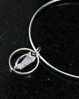 Ireland - 3 Pence Harp Hand Cut Coin on Sterling Charm Bracelet