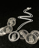 Switzerland - Silver Cut Coin Pendant with Helvetia