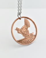 Ireland - Hen with Chicks Cut Coin Pendant