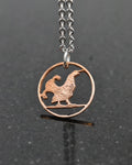 Norway - Moor Hen Cut Coin Pendant