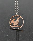 Norway - Moor Hen Cut Coin Pendant