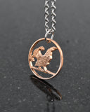 Norway - Moor Hen Cut Coin Pendant