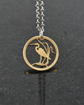Hungary - Egret Cut Coin Pendant
