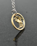 Hungary - Egret Cut Coin Pendant