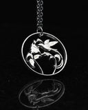 Jamaica - Streamer-tailed Hummingbird Cut Coin Pendant