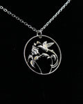 Jamaica - Streamer-tailed Hummingbird Cut Coin Pendant