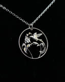 Jamaica - Streamer-tailed Hummingbird Cut Coin Pendant