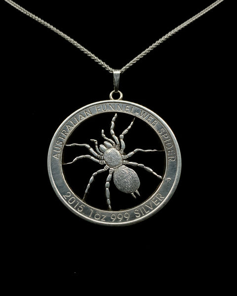 Australia - Cut Coin Pendant with Spider