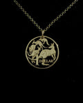 Australia - Kangaroos One Dollar Cut Coin Pendant