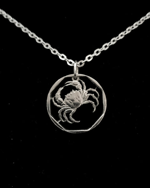 Malta - Maltese Freshwater Crab Cut Coin Pendant