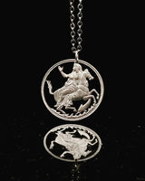 Greece - Cut Coin Pendant with Selene