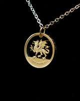 United Kingdom - Cut Coin Pendant with Welsh Dragon