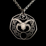 Isle of Man - Manx Loaghton Sheep Cut Coin Necklace