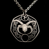 Isle of Man - Manx Loaghton Sheep Cut Coin Necklace