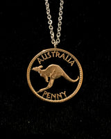 Australia - Kangaroo Cut Coin Pendant