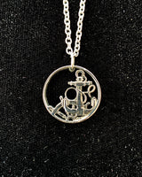 Spain - Cut Coin Pendant with Anchor