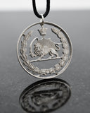 Iran - Lion Cut Coin Pendant