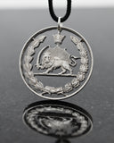 Iran - Lion Cut Coin Pendant