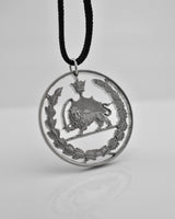 Iran - Lion Cut Coin Pendant