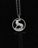 Ireland - Hare Cut Coin Pendant