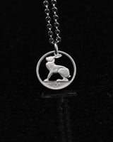 Ireland - Hare Cut Coin Pendant