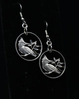 British Virgin Islands - Cut Coin Earrings with Kingfisher