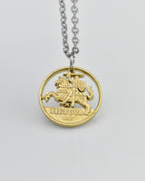 Lithuania - Cut Coin Pendant with Knight