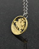 Lithuania - Cut Coin Pendant with Knight