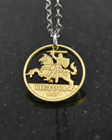 Lithuania - Cut Coin Pendant with Knight