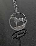 Ireland - Hunter Horse Cut Coin Pendant