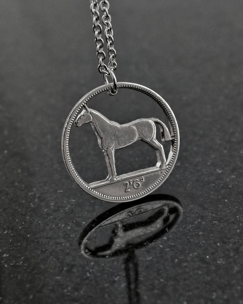 Ireland - Hunter Horse Cut Coin Pendant