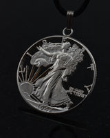 U.S. - Walking Liberty Silver Half Dollar Cut Coin Pendant