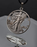 U.S. - Walking Liberty Silver Half Dollar Cut Coin Pendant
