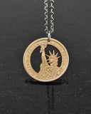 U.S. - Statue of Liberty Cut Coin Pendant