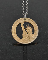 U.S. - Statue of Liberty Cut Coin Pendant