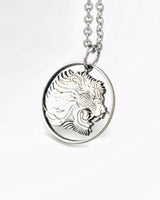 Ethiopia - Hand-Cut Coin Pendant with Roaring Lion