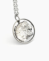 Ethiopia - Hand-Cut Coin Pendant with Roaring Lion