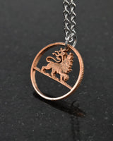 Ethiopia - Cut Coin Pendant with Lion