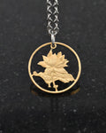 China - Lotus Blossom Cut Coin Pendant