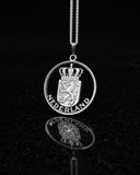 Netherlands - Silver Cut Coin Pendant with Coat of Arms