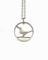 Croatia - Cut Coin Pendant with Nightingale