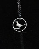 Croatia - Cut Coin Pendant with Nightingale
