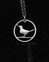 Croatia - Cut Coin Pendant with Nightingale