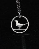 Croatia - Cut Coin Pendant with Nightingale