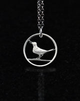 Croatia - Cut Coin Pendant with Nightingale
