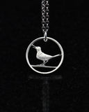Croatia - Cut Coin Pendant with Nightingale